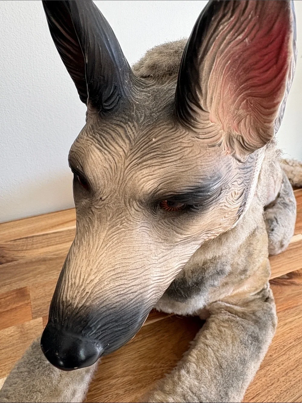 Vintage LARGE 1967 My Toy Plush Pal Rubber Face German Shepherd Rin Tin Tin